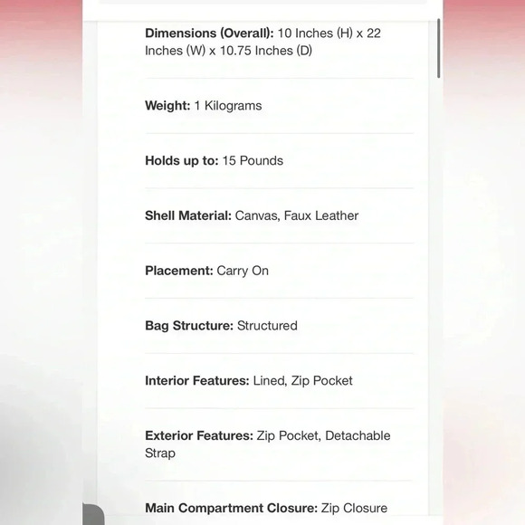 NWT HEARTH & HAND CANVAS TRAVEL DUFFEL BAG KHAKI - Picture 5 of 7